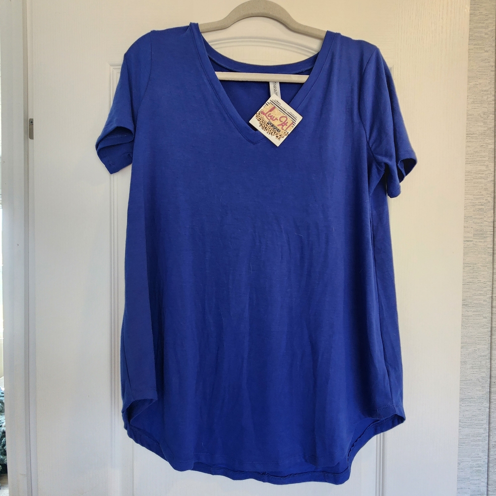 Zenana Outfitters Royal Blue V-Neck Blouse Size M BNWT